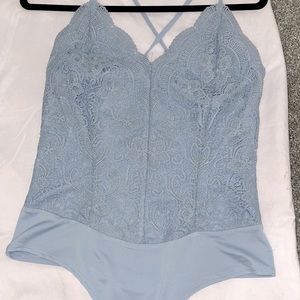 Baby Blue Embroidered Body Suit